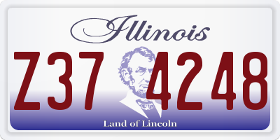 IL license plate Z374248