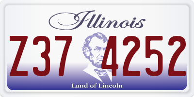 IL license plate Z374252