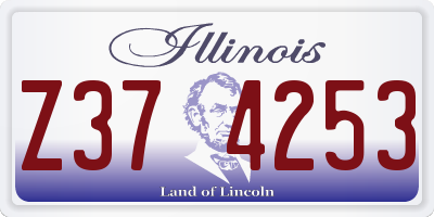 IL license plate Z374253