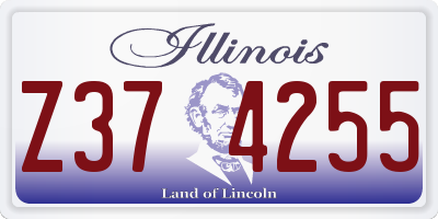 IL license plate Z374255