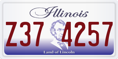 IL license plate Z374257