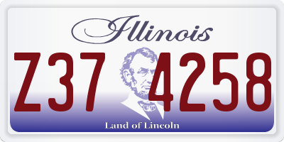 IL license plate Z374258