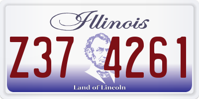 IL license plate Z374261