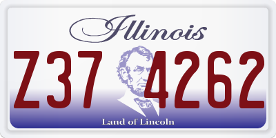 IL license plate Z374262