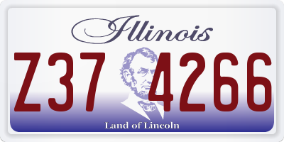 IL license plate Z374266
