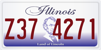 IL license plate Z374271