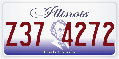 IL license plate Z374272