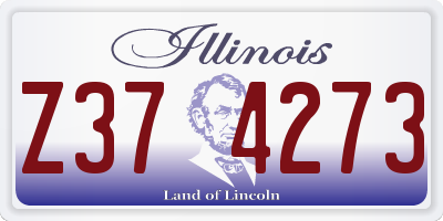 IL license plate Z374273