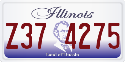 IL license plate Z374275