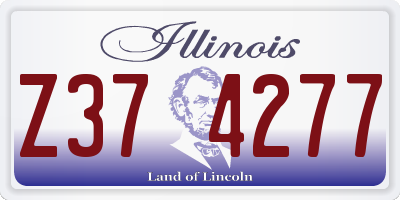 IL license plate Z374277