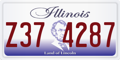 IL license plate Z374287