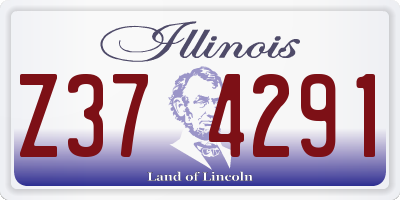 IL license plate Z374291