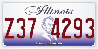 IL license plate Z374293