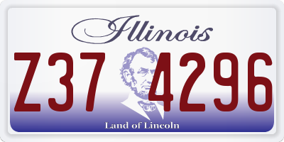IL license plate Z374296