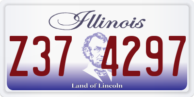 IL license plate Z374297