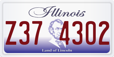 IL license plate Z374302