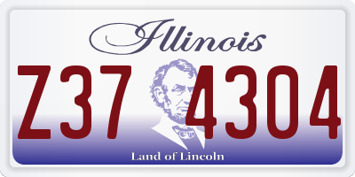 IL license plate Z374304