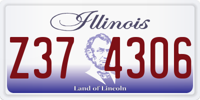 IL license plate Z374306