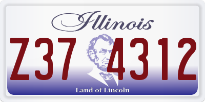 IL license plate Z374312