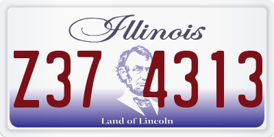 IL license plate Z374313