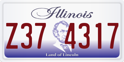 IL license plate Z374317