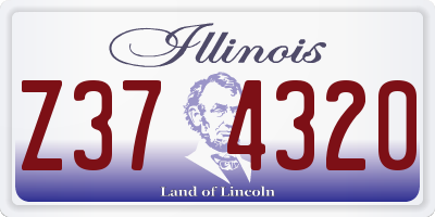 IL license plate Z374320