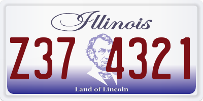 IL license plate Z374321