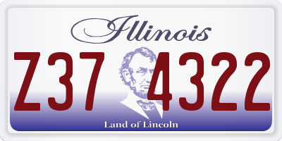 IL license plate Z374322