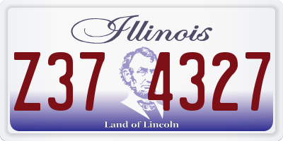 IL license plate Z374327