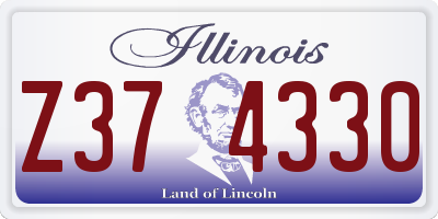 IL license plate Z374330