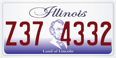 IL license plate Z374332