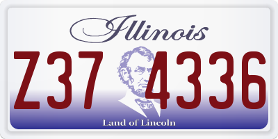 IL license plate Z374336
