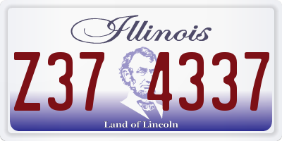 IL license plate Z374337