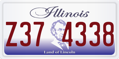 IL license plate Z374338