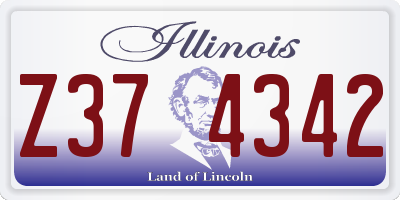 IL license plate Z374342