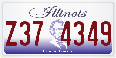 IL license plate Z374349