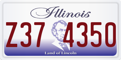 IL license plate Z374350