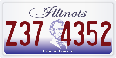 IL license plate Z374352