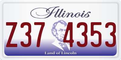 IL license plate Z374353