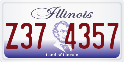 IL license plate Z374357