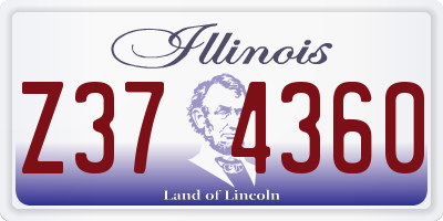 IL license plate Z374360