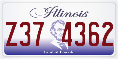 IL license plate Z374362