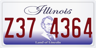IL license plate Z374364