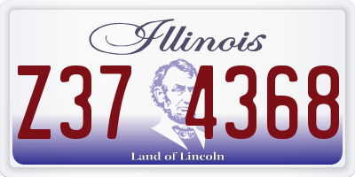 IL license plate Z374368