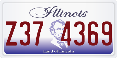 IL license plate Z374369