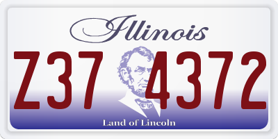 IL license plate Z374372