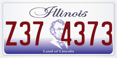 IL license plate Z374373