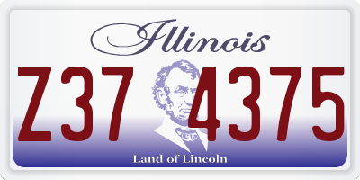 IL license plate Z374375