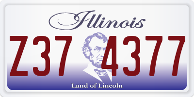 IL license plate Z374377