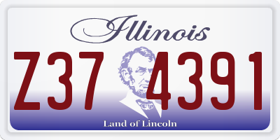 IL license plate Z374391